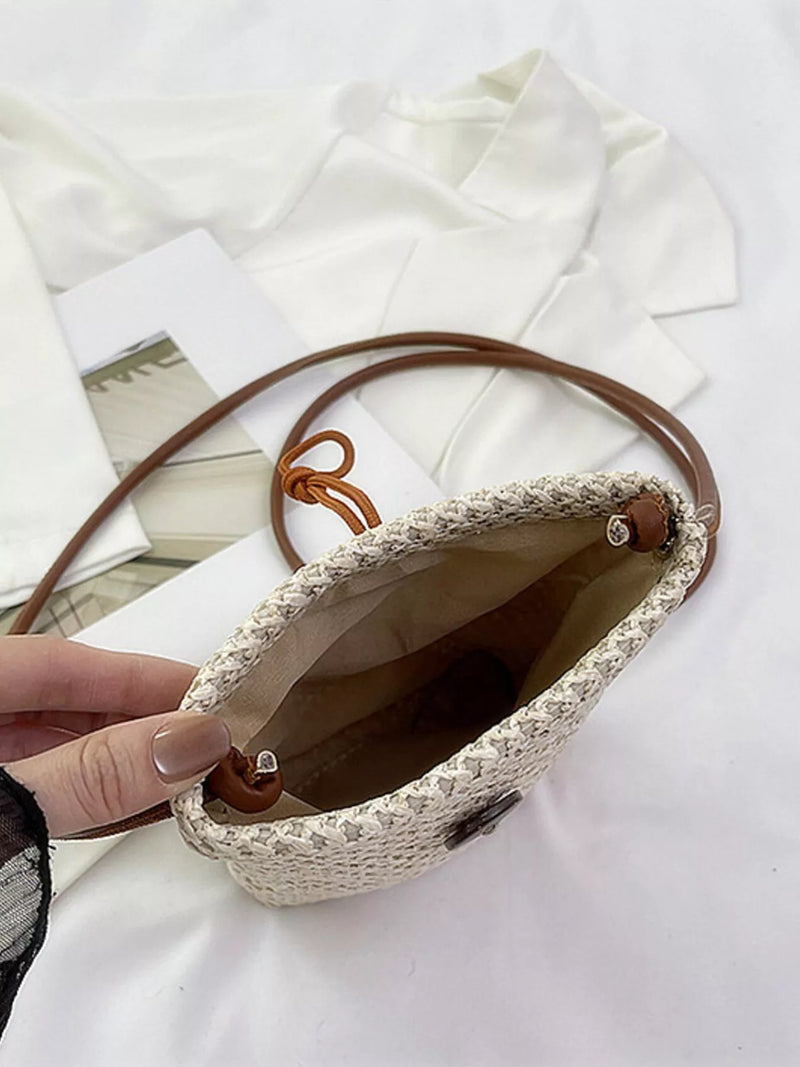 Straw Woven Crossbody Bag-zoom-