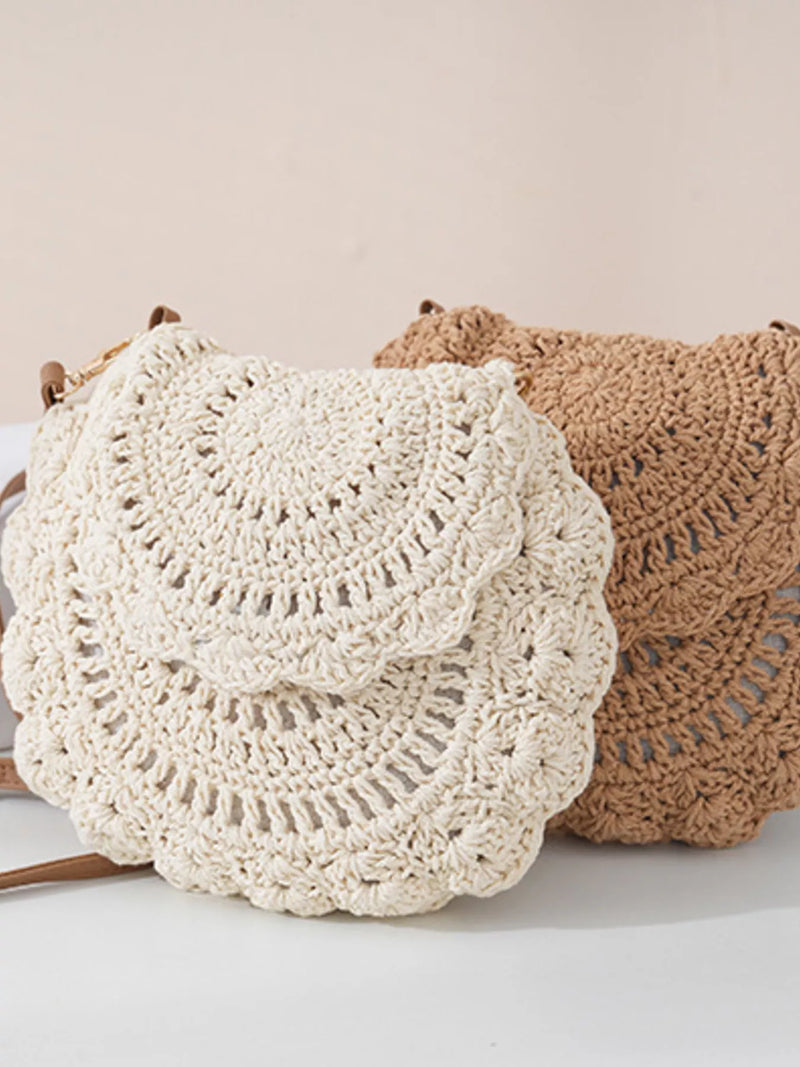 Boho Crochet Crossbody Bag-zoom-