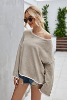 Switch Round Neck Dropped Shoulder Sweater 3 image