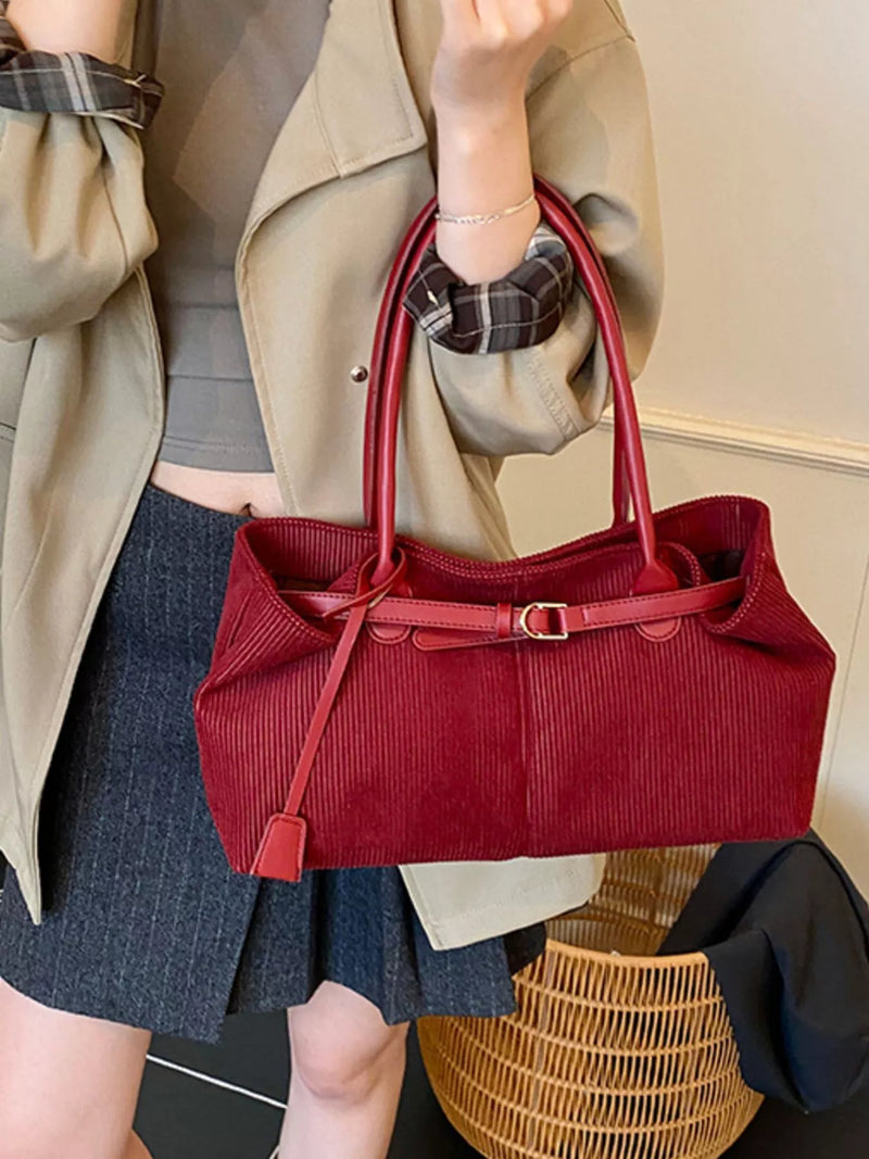 Buckle Decor Shoulder Bag-zoom-