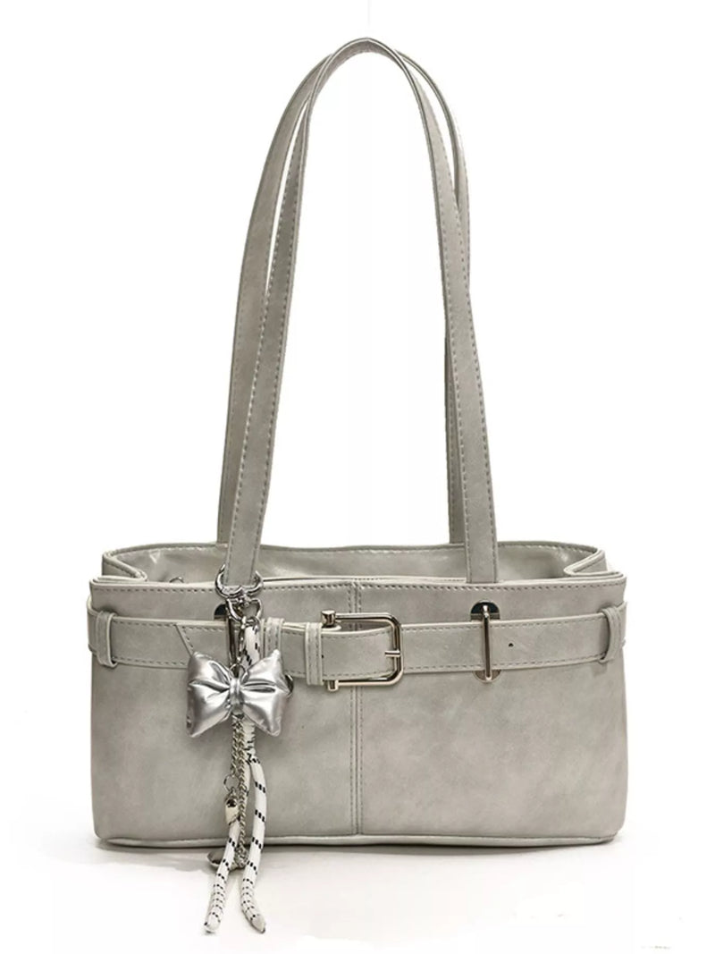 Buckle Decor Shoulder Bag-zoom-