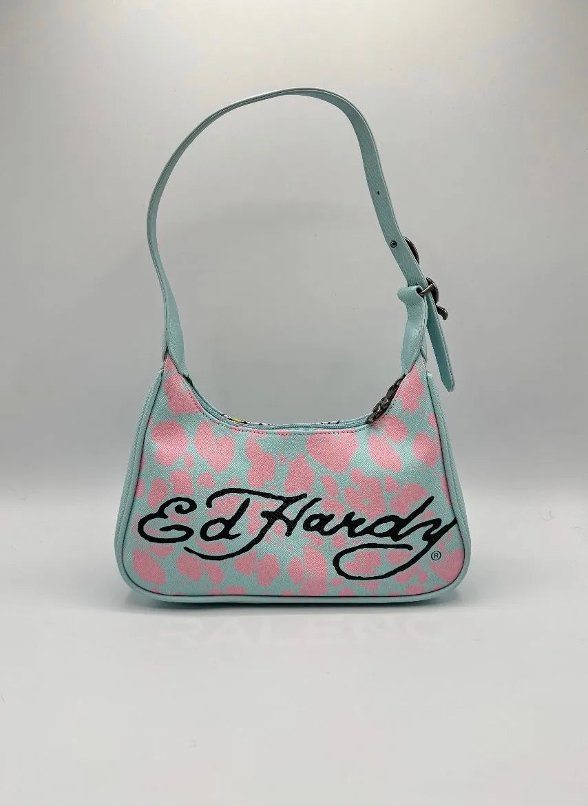 Baby Blue Ed Hardy Purse RARE
