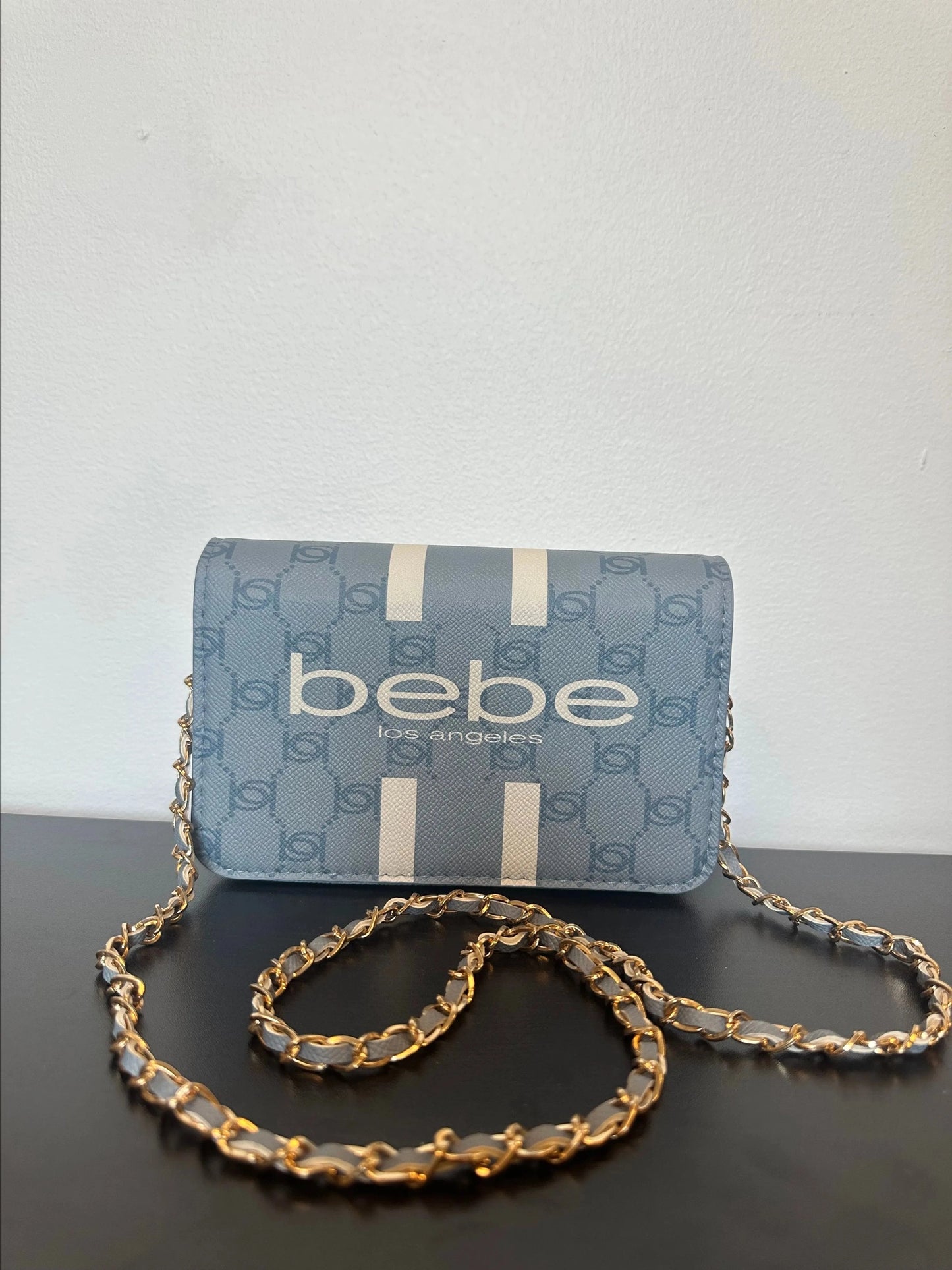 Bebe Paisley Flap Denim blue crossbody