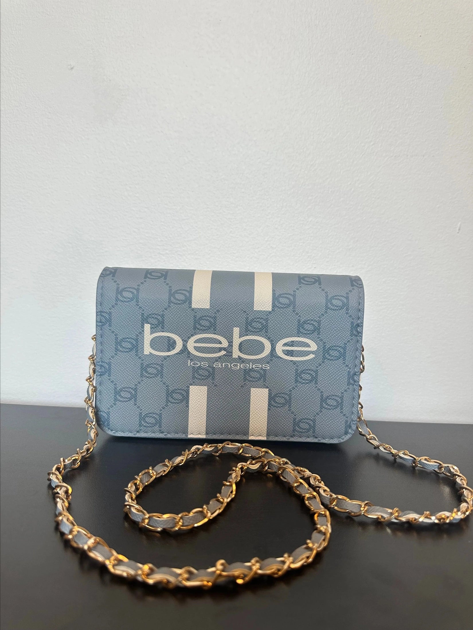 Bebe Paisley Flap Denim blue crossbody