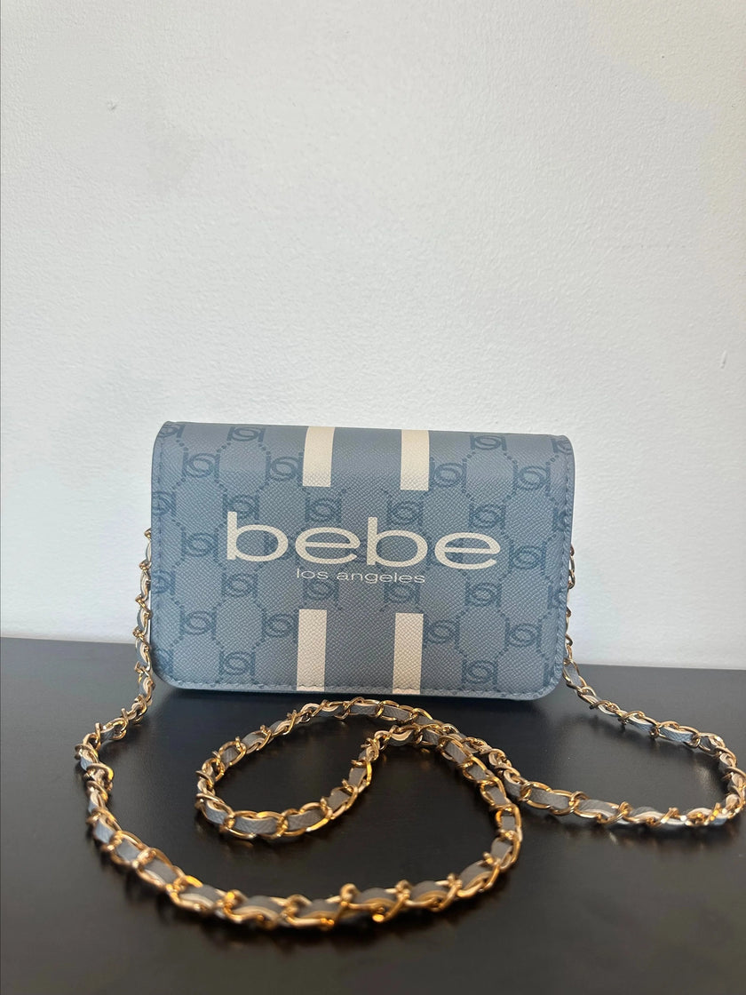 Bebe Paisley Flap Denim blue crossbody