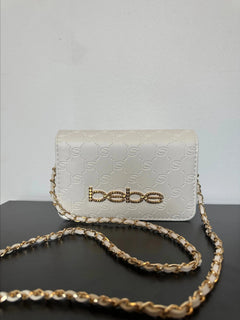Bebe the Celia Monogram Flap White or Coral Crossbody - Primrose Signature Boutique