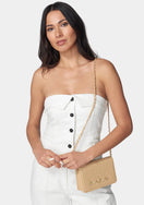 Wechseln Bebe the Celia Monogram Flap White Crossbody 2 Bild