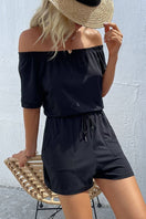 Switch Black Off Shoulder Drawstring Romper 3 image