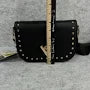 Black Vegan Leather Gold Studded Crossbody with Wallet