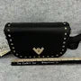 Switch Black Vegan Leather Gold Studded Crossbody with Wallet 3 image