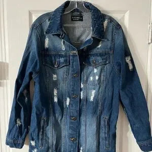 Blue Age Jeans USA Denim Distressed Jacket  Blue Age