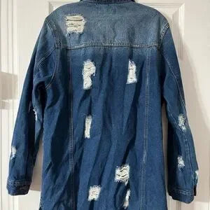 Blue Age Jeans USA Denim Distressed Jacket  Blue Age