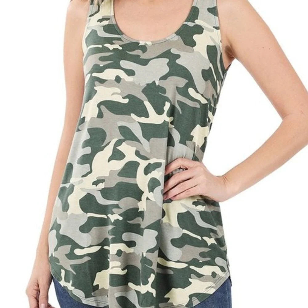 Camo Loose Fit Tank Top