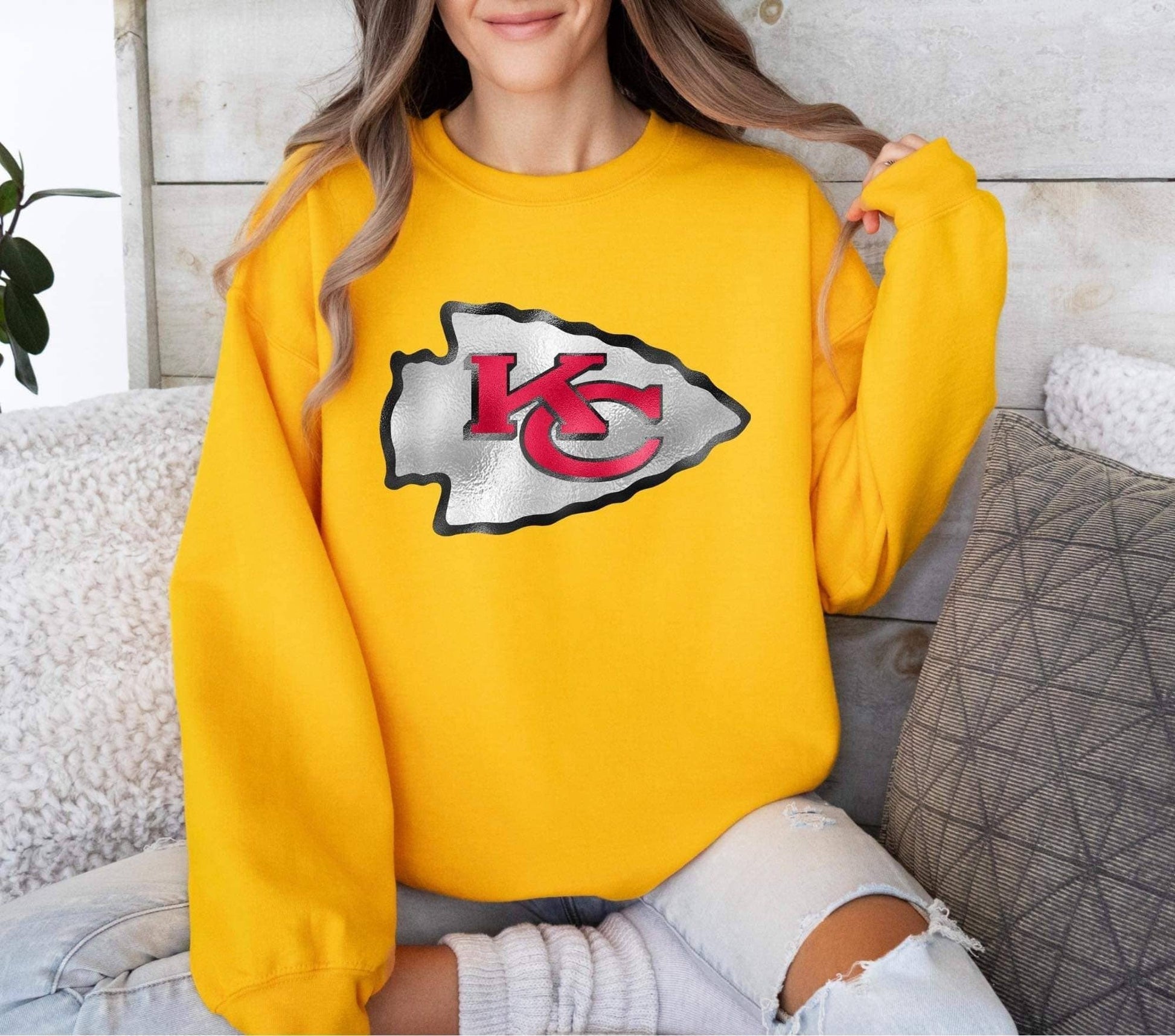 Chiefs Arrowhead Folien-Rundhalsausschnitt