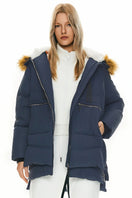 Switch Classics Thickened Down Jacket with Faux Fur Hood 2 image