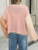 Switch Contrast Open Front Long Sleeve Cardigan 2 image