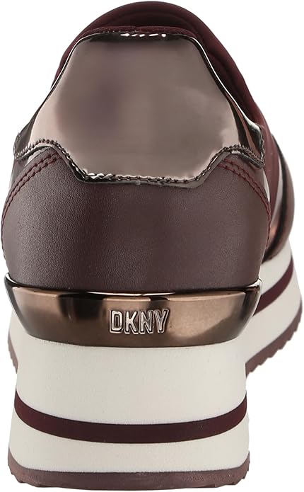 DKNY Dalla-Wedge Sneaker Women's Leather Slip On Casual And Fashion Sneakers