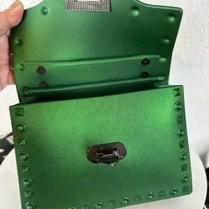 Emperia Studded Jelly Crossbody Green Bag