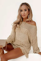 Switch Fringe Detail Long Sleeve Sweater 3 image