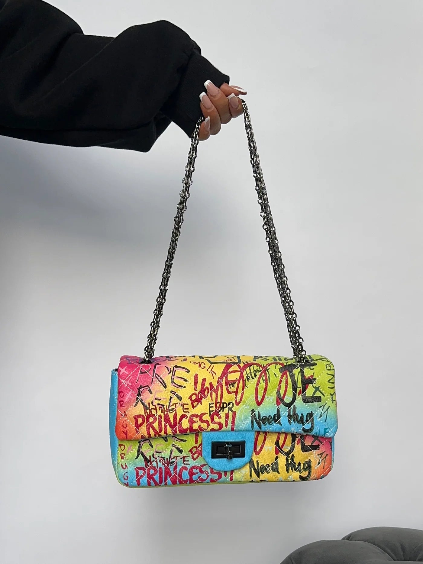 Graffiti Shoulder Bag Multi Color