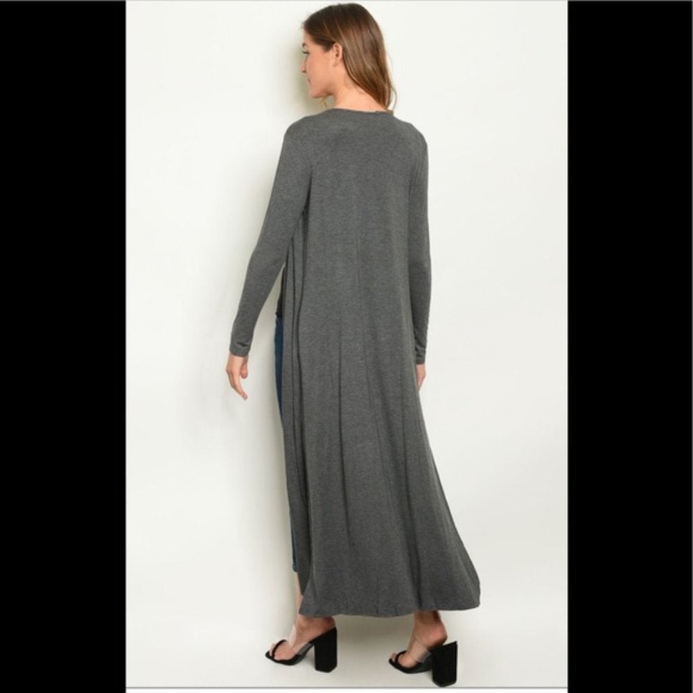 Grauer Duster Cardigan