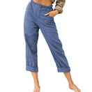 Wechseln High-Waisted Loose Fit Casual Pants in Solid Color 3 Bild