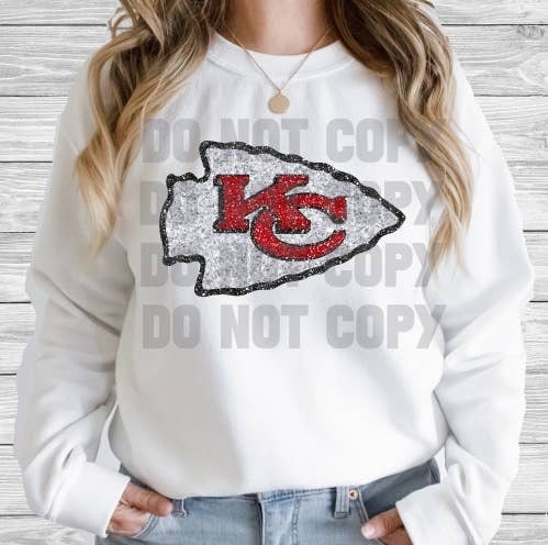 KC Pailletten Rundhals-Sweatshirt