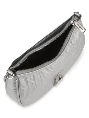 Karl Lagerfeld Paris Lafayette Crinkle Leather Shoulder Bag-zoom-