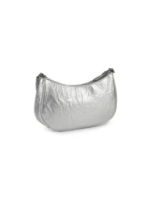 Karl Lagerfeld Paris Lafayette Crinkle Leather Shoulder Bag-4
