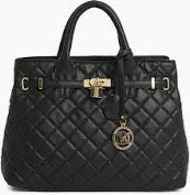 Large Diamond Quilted Tote Bag