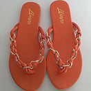 Switch Liliana Women&#39;s Orange and Gold Rope Tie Sandals 1 image