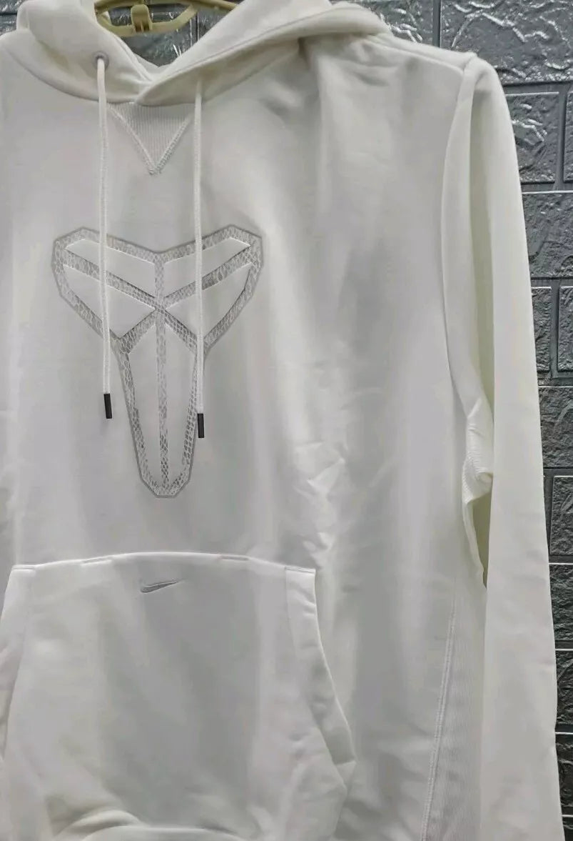 Men's Dri-FIT Pullover Kobe Basketball White Hoodie XL