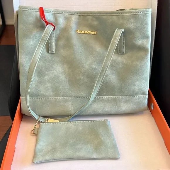 Mintgrüne Schultertasche für Damen