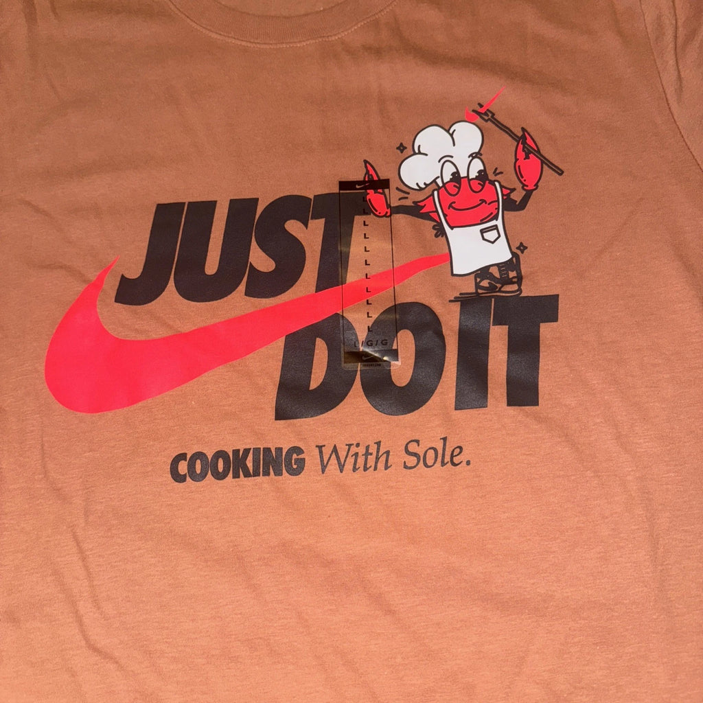 Nike Men's Just Do It Cooking With Sole T-shirt Brown