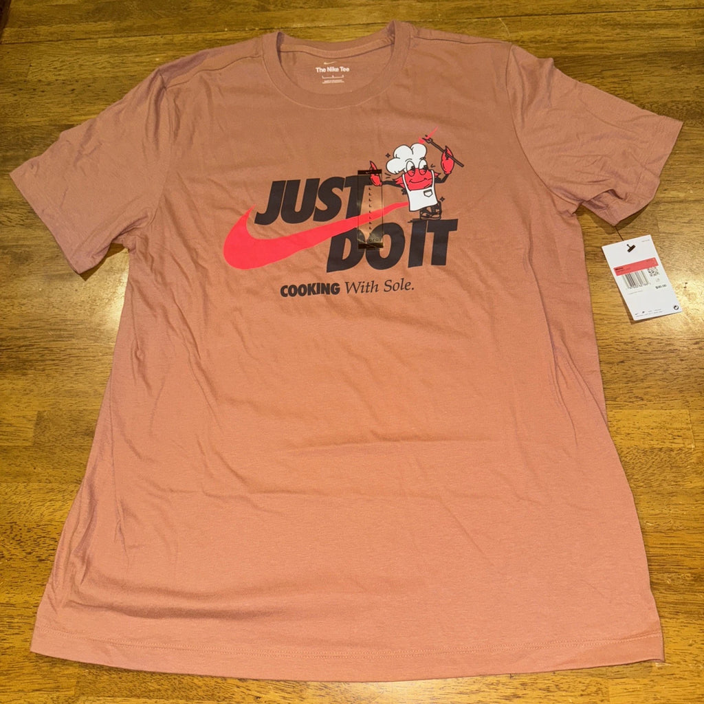 Nike Men's Just Do It Cooking With Sole T-shirt Brown
