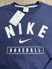 Nike Baseball Sweatshirt Men's Navy Blue Club Fleece Crewneck