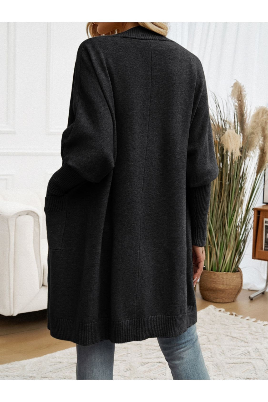 Open Front Long Sleeve Cardigan