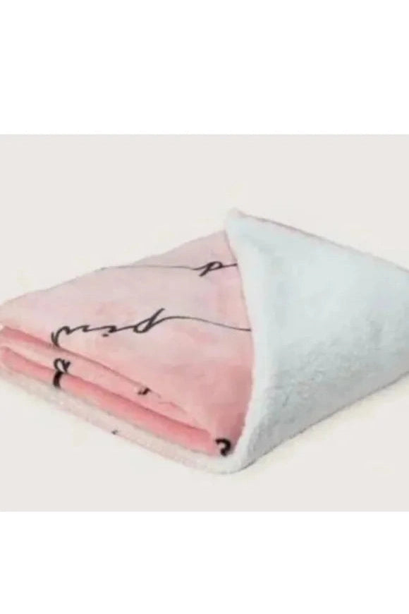 Pink Logo Cozy Plush Sherpa Fleece Blanket Throw 50 x 60