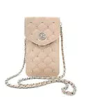 Diamond Quilted Studded Pearls Crossbody Phone Case