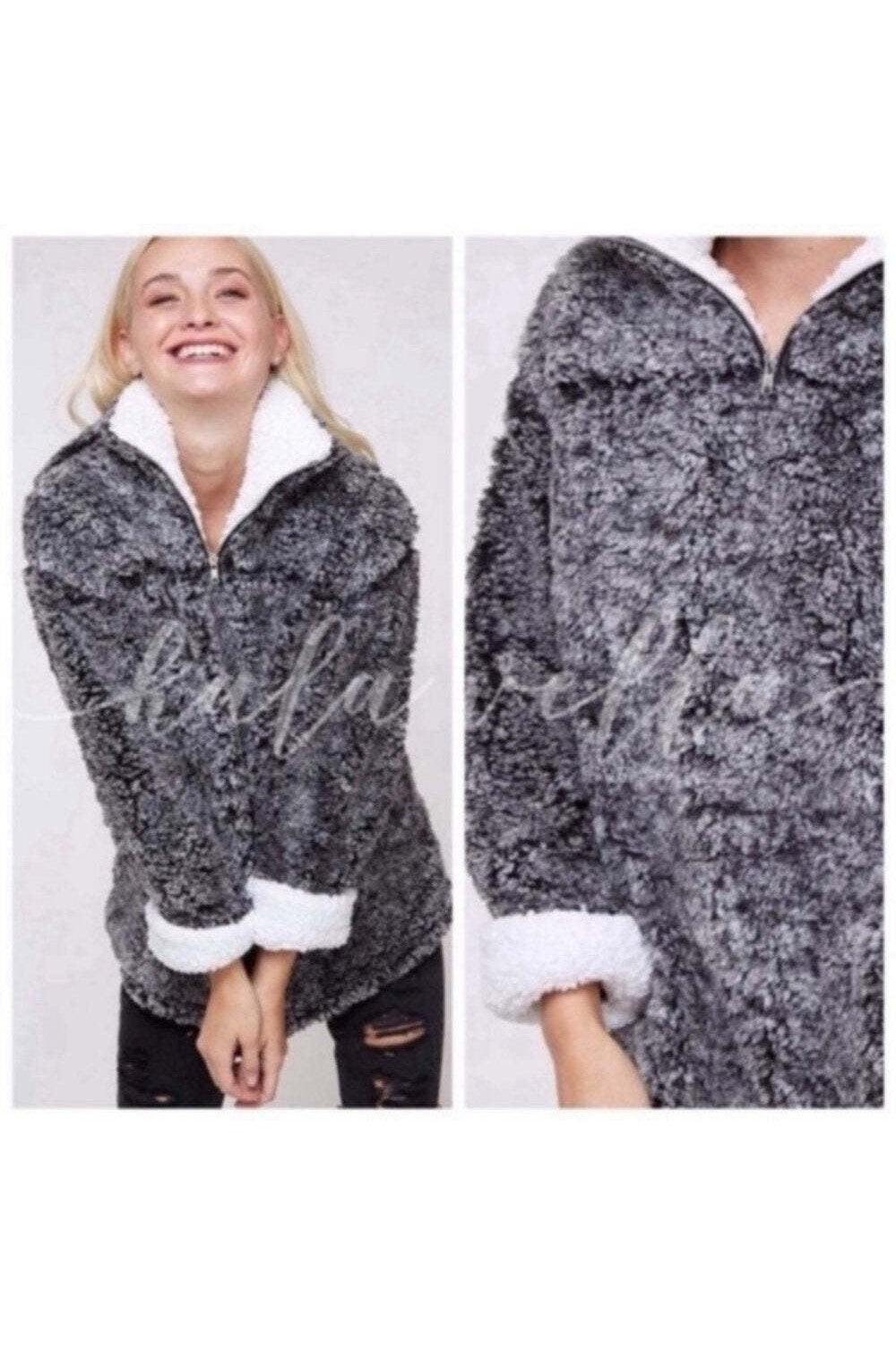 Plus Size Charcoal Soft Pull Over Sweater