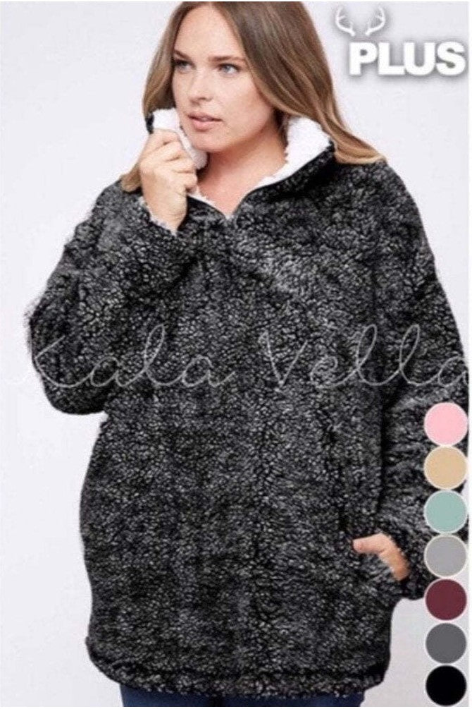 Plus Size Charcoal Soft Pull Over Sweater