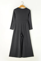 Switch Pocketed Long Sleeve Wide Leg Jumpsuit 3 image