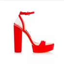 Switch Red Satin Platform Sandals 2 image