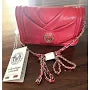 Switch Red Vegan Leather Crossbody Bag with Gold Hardware 2 image