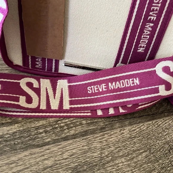 Steve Madden Canvas Satchel Dark Fuchsia-zoom-