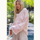 Wechseln Superweicher Oversize-Pullover in Rosa und Creme 2 Bild