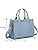 Ladies Tote Bag 2 Piece Set, Embossed Text Design, Detachable Shoulder Strap