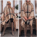 Wechseln Turtleneck Poncho Sweater 2 Bild