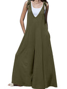 Switch V-Neck Tie Shoulder Jumpsuit 3 image