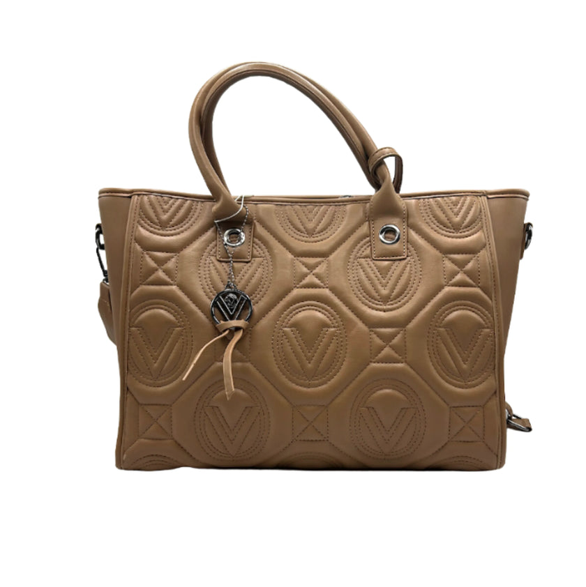 Extra Large Taupe Quilted Tote Bag